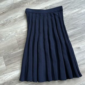 St. John Wool-Blend Navy Skirt